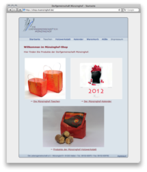 <a href='http://shop.muenzinghof.de' target='_blank'>shop.muenzinghof.de</a><br />Der Münzinghof Shop<br />März 2008 - Technologie: netissimoCMS<br/>&nbsp; (136/146)