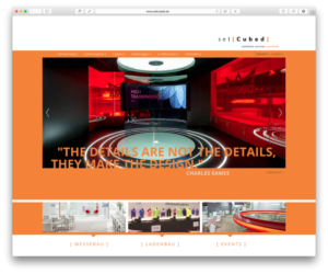 <a href='http://www.setcubed.de' target='_blank'>www.setcubed.de</a><br />Setcubed - Exhibition Services<br />Gemeinschaftsproduktion mit Susanne Geier von <a href='http://www.pool-x.de' target='_blank'>www.pool-x.de</a><br />Relaunch Januar 2016 - Technologie: responsive HTML + ASP.NET (37/77)