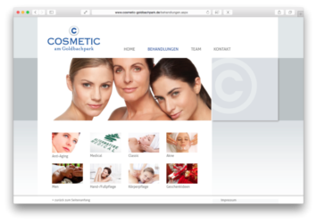 <a href='http://www.cosmetic-goldbachpark.de' target='_blank'>www.cosmetic-goldbachpark.de</a><br />Cosmetic am Goldbachpark<br />Gemeinschaftsproduktion mit Sabine Perlinger von <a href='http://www.pool-x.de' target='_blank'>www.pool-x.de</a><br />August 2016 - Technologie: netissimoCMS responsive (31/77)