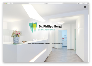 <a href="http://www.drbergt.de" target="_blank"> www.drbergt.de </a><br />Zahnarztpraxis Dr. Philipp Bergt<br />Gemeinschaftsproduktion mit Oliver Stumpf von <a href="http://www.pool-x.de" target="_blank">www.pool-x.de</a> <br />Mai 2021 - Technologie: netissimoCMS responsive (17/31)