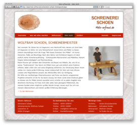 <a href='http://www.holz-erfreut.de' target='_blank'>www.holz-erfreut.de</a><br />Schreinerei Schoen in Erlangen<br />Dezember 2013 - Technologie: netissimoCMS responsive<br/>&nbsp; (105/146)