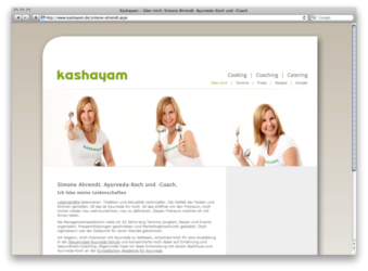 <a href='http://www.kashayam.de' target='_blank'>www.kashayam.de</a><br />Kashayam: Cooking, Coaching, Catering<br />Gemeinschaftsproduktion mit Verena Muck von <a href='http://www.iyashi.de' target='_blank'>www.iyashi.de</a><br />Juni 2011 - Technologie: netissimoCMS (68/77)