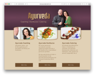 <a href='http://www.ayurveda-berlin.net' target='_blank'>www.ayurveda-berlin.net</a><br />Ayurveda Coaching, Kochkurse, Catering<br />Gemeinschaftsproduktion mit Verena Muck von <a href='http://www.iyashi.de' target='_blank'>www.iyashi.de</a><br />September 2016 - Technologie: HTML responsive (11/138)