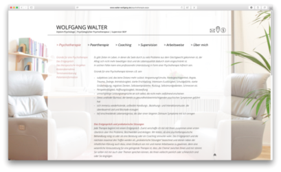 <a href="http://www.walter-wolfgang.de" target="_blank">www.walter-wolfgang.de</a><br />Wolfgang Walter, Diplom-Psychologe | Psychologischer Psychotherapeut | Supervisor BDP <br />Gemeinschaftsproduktion mit eskade|design <a href="http://www.eskade-design.de" target="_blank">www.eskade-design.de</a> <br />Mai  2017 - Technologie: netissimoCMS responsive (25/77)