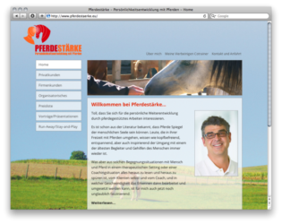 <a href="http://www.pferdestaerke.eu" target="_blank">www.pferdestaerke.eu</a><br />Pferdestärke - Persönlichkeitsentwicklung mit Pferden<br />Gemeinschaftsproduktion mit Beate Kaspar von <a href="http://www.design-delight.de" target="_blank">www.design-delight.de</a> <br />April 2013 - Technologie: netissimoCMS responsive (58/77)