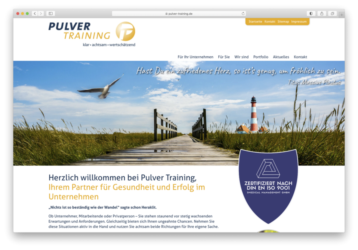 <a href="http://www.pulver-training.de" target="_blank">www.pulver-training.de</a><br />Redesign von Pulver-Training: Ihr Partner für Gesundheit und Erfolg im Unternehmen<br />Februar 2024 - Technologie: netissimoCMS responsive (2/27)