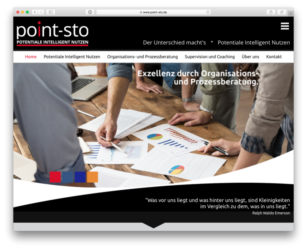 <a href="http://www.point-sto.de" target="_blank">www.point-sto.de</a><br />Potentiale Intelligent Nutzen<br />Gemeinschaftsproduktion mit Beate Kaspar von <a href="http://www.bitterwolf-kaspar.de" target="_blank">www.bitterwolf-kaspar.de</a> <br />Oktober  2018 - Technologie: netissimoCMS responsive (17/77)
