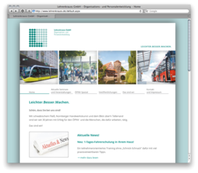 <a href="http://www.lehrenkrauss.de" target="_blank">www.lehrenkrauss.de</a><br />Lehrenkrauss GmbH, Organisations- und Personalentwicklung<br />Gemeinschaftsproduktion mit Beate Kaspar von <a href="http://www.design-delight.de" target="_blank">www.design-delight.de</a> <br />Juni 2013 - Technologie: netissimoCMS responsive (55/77)